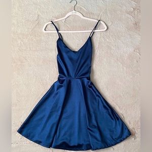 Navy Blue cross-backed Dress